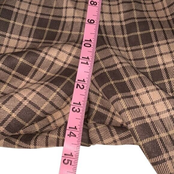 Classic Concepts Plaid Brown/Beige Elastic Waist Pants 2XL Polyester/Spandex Str - Picture 6 of 8